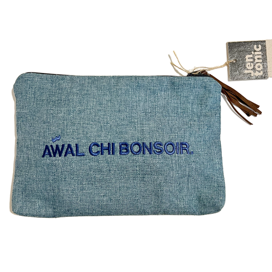 Awal Chi Bonsoir Big Pouch in Blue