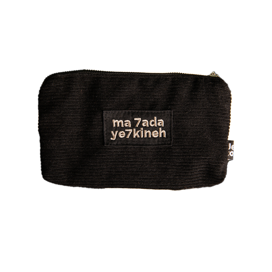 Ma 7ada Ye7kineh Velvet Big Pouch